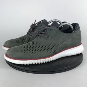 Cole Haan 2.ZeroGrand Laser Wingtip Gray Suede Dress Shoes C26036 Men’s Size 10
